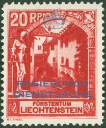 Landschaften, 5 Rp. bis 1,20 Fr., mit Aufdruck, ungebr. kompl., Mi. ...