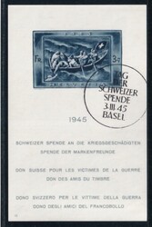 Kriegsgeschädigtenblock, gest., tadellos, Mi. 250  Automatically ...