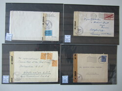 1946/47, 17mal US-Doppelzensur A 2 und Signum, dabei 7mal aus den USA ...