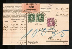 115 Rp.-Fahrpost-Nachnahmeporto, waagerechtes Paar Stehende Helvetia ...