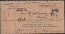 1920 Money transfer form. Due to shortage of Postage due stamps ...