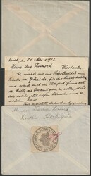 1913/8 Thrace. Stationery envelope from the Ottoman Empire period ...
