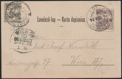1900 Križevci, four motifs, mailed 1900