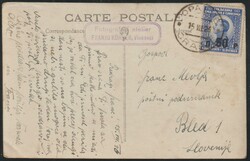 1926 Orašje. Main street motif, photo picture postcard, mailed ...