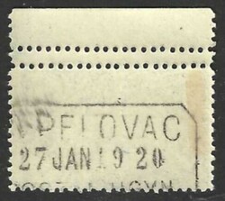 1919 Chainbreakers. Cr. 2,00, marginal stamp with double perforation ...