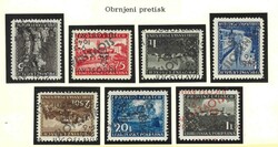 1945 Provisional Issues 1945, Ljubljana. Seven stamps with inverted ...