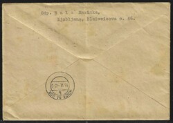 1945 Provisional issues 1945. Ljubljana, cover, franked with Lira 2 ...