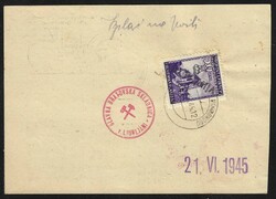 1945 Slovenia, provisional issues 1945, Ljubljana. Money transfer ...