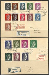 1945 Slovenia, Provisional Issues 1945. Maribor, complete set affixed ...