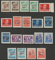 1949 Trieste B. "Partisans", complete MNH set, specialized by paper ...