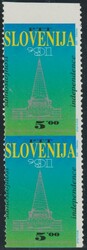 1991 Slovenia. "Independence", vertical pair, imperforate ...