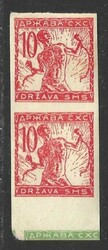 1919 Chainbreakers. Vertical pair of 10 vin. stamps in carmine-pink ...