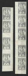 1919 Newspapers stamps, Ljubljana Printing. Two vertical strips with ...