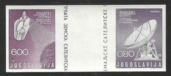 1974 Yugoslavia. "Satelite Station". Both values in imperforate pair ...