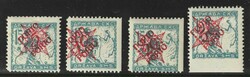 1920 Postage Due, Provisional issue in "Turquise colour shade". ...