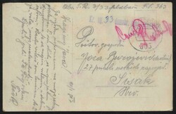 1917 Croatia. Photo picture postcard (group of soldiers, sender and ...