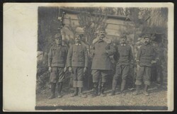 1917 Croatia. Photo picture postcard (group of soldiers, sender and ...