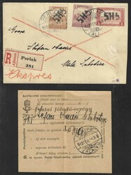1919 Prelog. Cover franked with Cr. 1,05 sent express-registered from ...