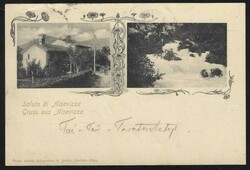 1900 Ajševica, Jerkic, two motifs, mailed 1900, stamp removed