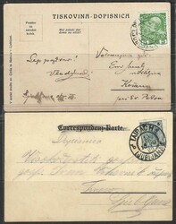 1900/10 Ljubljana, two special picture postcards - "Woman Sowing" and ...