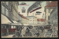 1906 Ljubljana in future, mailed 1906, stamp damaged