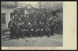 1907 Vipava. Firemen. Group photo of 25th Anniversary of Fire ...