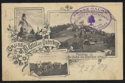 1909 Sv. Duh na Ostrem vrhu, three motifs, mailed 1909, slightly ...