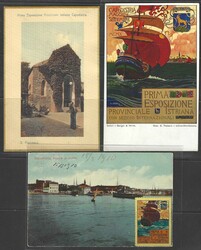 1910 Koper. First Istrian Provincial Exhibition 1910, six picture ...