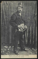 ca 1910 Velike Lašce, New Year greeting card by postman Anton Ladiha ...