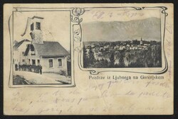 ca 1915 Ljubno, general view and fire station, written but not mailed ...
