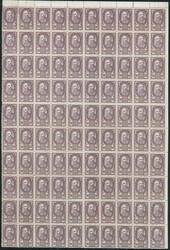 1920 Chainbreakers. Cr. 15,00 in counter sheet of 100 stamps with ...