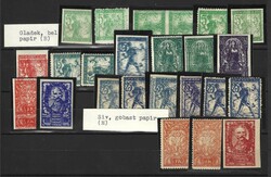 1919 Chainbreakers. Lot of over twenty stamps with double printing, ...