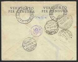 1941 Province of Ljubljana, Italian Ocupation. Cover franked with Din ...