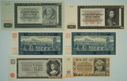 110.500: Banknotes - Czechoslovakia