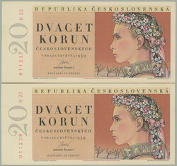 110.500: Banknoten - Tschechoslowakei