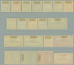 1948-1957 SG.24-43a, Independence 3p - 25Rs; complete set, c.v.. £180