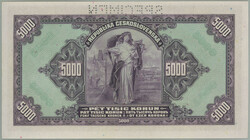 1920 Ba.17c, 5000CZK 1920, set C, perf SPECIMEN; only light hinged ...