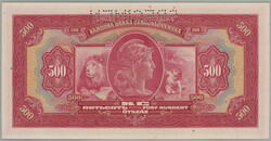 1929 Ba.23, 500CZK 1929, set F, perf SPECIMEN; very fineAutomatisch ...