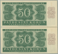 1950 CISELNA POSTUPKA / Ba.85b, 50Kcs 1950, issue II., set B45, comp. ...
