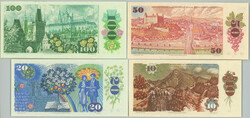 1986-1989 Ba.103-106, comp. of 4 bankovek: 10Kcs 1986, set J17 + ...