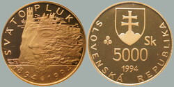 1994 MC / 5000CZK 1994 - 1100. anniv of death prince Svatopluka, ...