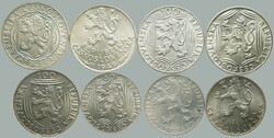 1947-1951 CZECHOSLOVAKIA 1945-92 / complete set 8 pcs of predmenovych ...