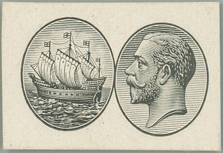 1920 SG.59-67, 300 years of colony PLATE PROOF vignete - center of ...