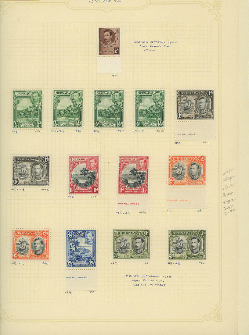 1937-1950 SG.152-163, George VI. Motives ¼P - 10Sh; complete, in ...
