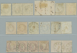 1856 Mi.2-5, Oscar I, 3Sk 6x, 4Sk 4 x, 8Sk 8x, from that one str-of-4 ...