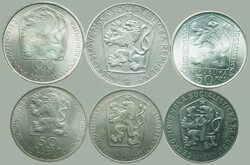1964-1977 CZECHOSLOVAKIA 1945-92 / comp. 6 pcs of memorial/special Ag ...