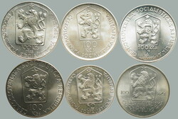 1985-1989 CZECHOSLOVAKIA 1945-92 / comp. 6 pcs of memorial/special Ag ...