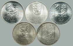 1990-1991 CZECHOSLOVAKIA 1945-92 / comp. 5 pcs of memorial/special Ag ...