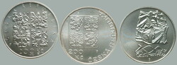 1995 Czech Republic / comp. 3 pcs of Ag memorial/special minci: ...
