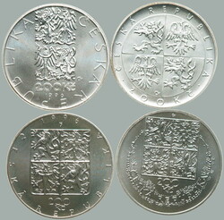 1996 Czech Republic / comp. 4 pcs of Ag memorial/special minci: ...